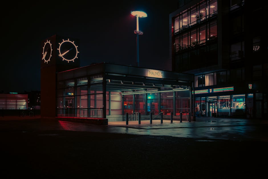 Stämningsfull scenmiljö inför ett arrangemang